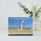 Great Point Lighthouse, Nantucket, MA-Briefkaart Briefkaart (Staand voorkant)