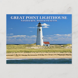 Great Point Lighthouse, Nantucket, MA-Briefkaart Briefkaart