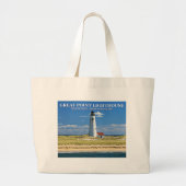 Great Point Lighthouse Nantucket MA Canvas tas (Voorkant)