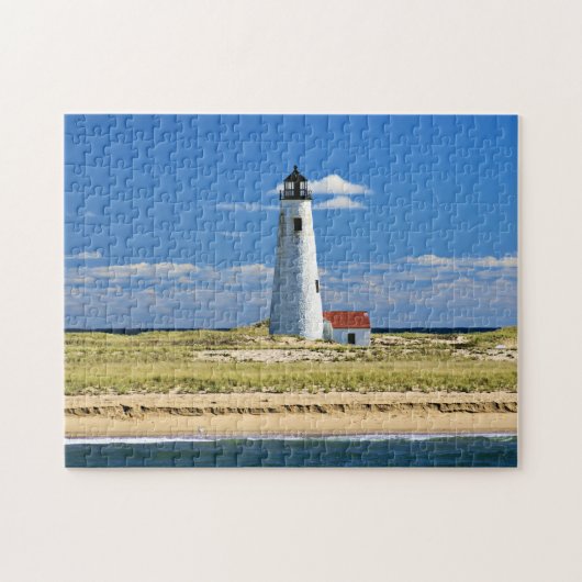 Great Point Lighthouse Nantucket MA Jigzaag Puzzle Legpuzzel (Horizontaal)