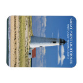 Great Point Lighthouse Nantucket MA Magnet Magneet (Horizontaal)