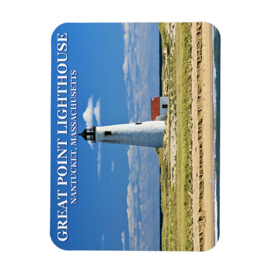 Great Point Lighthouse Nantucket MA Magnet Magneet (Verticaal)