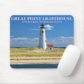 Great Point Lighthouse, Nantucket, MA Mousepad Muismat (Met muis)