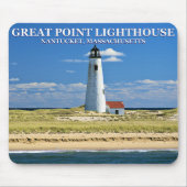 Great Point Lighthouse, Nantucket, MA Mousepad Muismat (Voorkant)