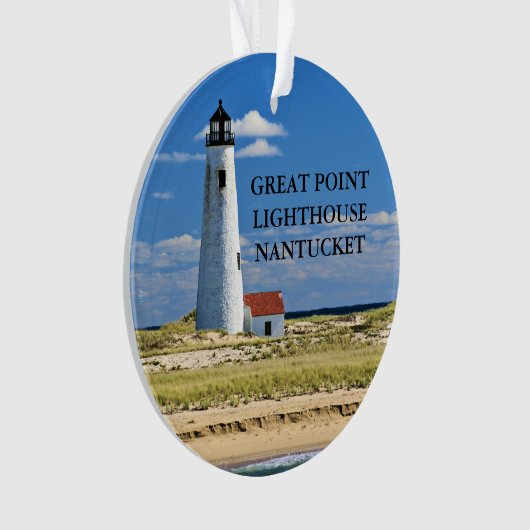 Great Point Lighthouse Nantucket MA Ornament (voorkant)