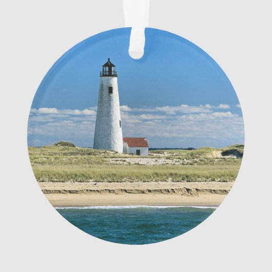 Great Point Lighthouse Nantucket MA Ornament (achterkant)