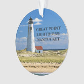 Great Point Lighthouse Nantucket MA Ornament (voorkant)