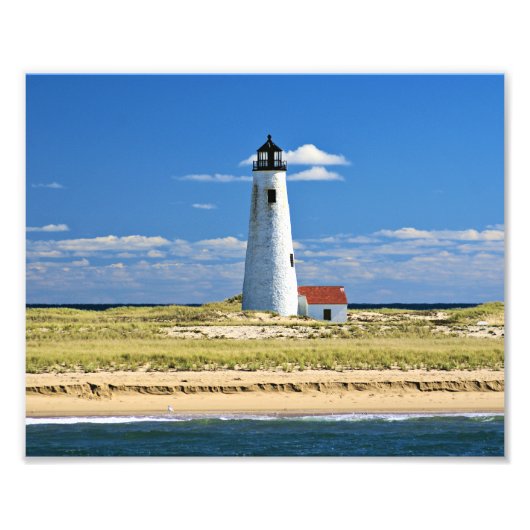 Great Point Lighthouse Nantucket MA Photo Print Foto Afdruk (Voorkant)