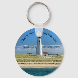 Great Point Lighthouse Nantucket MA Sleutelhanger