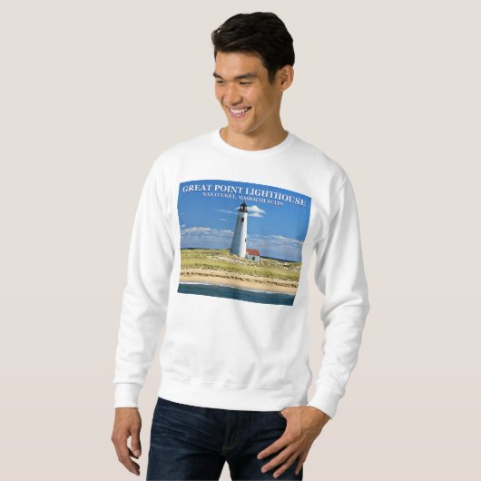 Great Point Lighthouse, Nantucket MA Sweatshirt (Voorkant volledig)