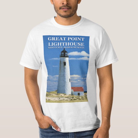 Great Point Lighthouse, Nantucket MA T-Shirt (Voorkant)