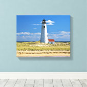 Great Point Lighthouse Nantucket MA Wrapped Canvas (Insitu (Houten vloer))