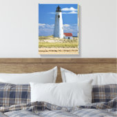 Great Point Lighthouse Nantucket MA Wrapped Canvas Afdruk (Insitu (Slaapkamer))