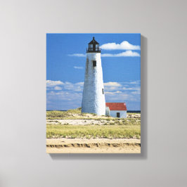 Great Point Lighthouse Nantucket MA Wrapped Canvas Afdruk