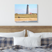 Great Point Lighthouse Nantucket MA Wrapped Canvas Afdruk (Insitu (Slaapkamer))