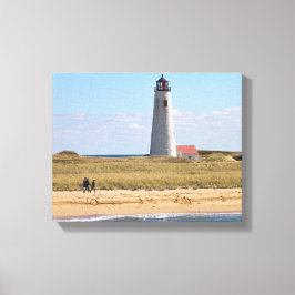 Great Point Lighthouse Nantucket MA Wrapped Canvas Afdruk