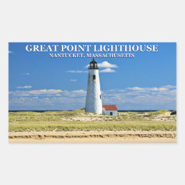 Great Point Vuurtoren, Nantucket, MA Stickers