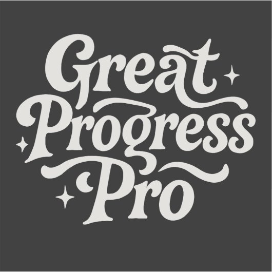 Great Progress Pro" Motivational Sticker  (Voorkant)