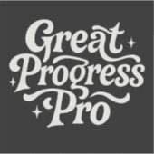 "Great Progress Pro" Motiverende Sticker (Voorkant)