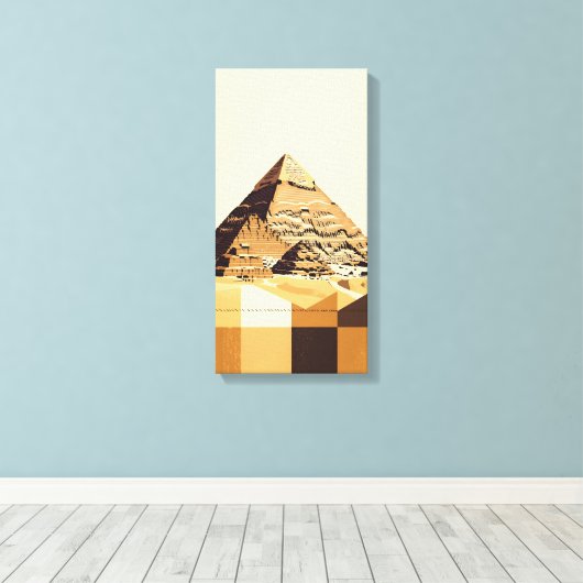 Great Pyramid of Giza Canvas Afdruk (Insitu (Houten vloer))
