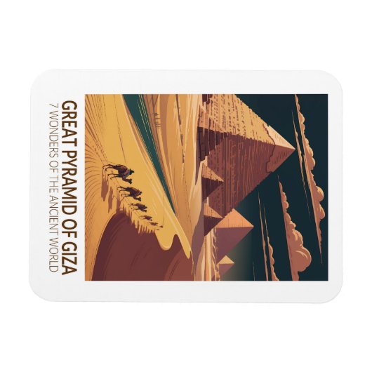 Great Pyramid of Giza Seven Wonders of the World Magneet (Horizontaal)