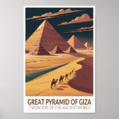 Great Pyramid of Giza Seven Wonders of the World Poster (Voorkant)