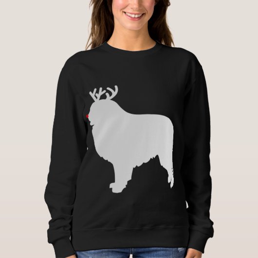 Great Pyreneers Reindeer Kersthond Trui (Voorkant)