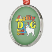 great_pyrenees_agility metalen ornament (Links)