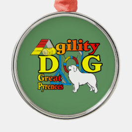 great_pyrenees_agility metalen ornament