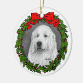 Great Pyrenees Art van Glenda S. Harlan Keramisch Ornament (Links)