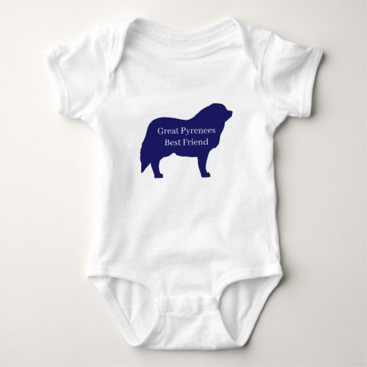 Great Pyrenees Baby body Romper (Voorkant)