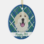 Great Pyrenees Badger Markings kerst Keramisch Ornament (Rechts)