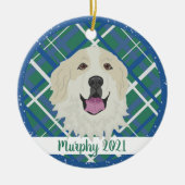 Great Pyrenees Badger Markings kerst Keramisch Ornament (Voorkant)