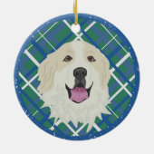 Great Pyrenees Badger Markings kerst Keramisch Ornament (Achterkant)