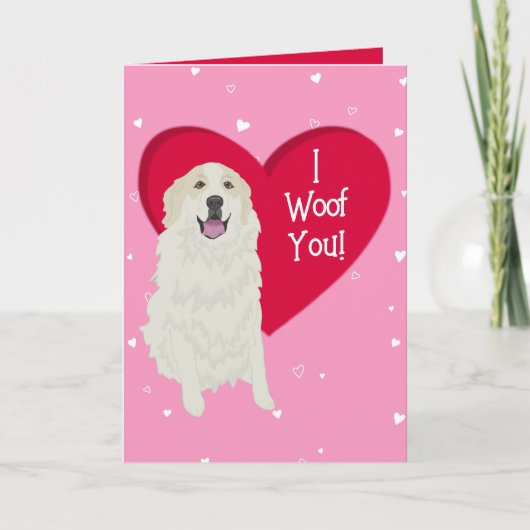 Great Pyrenees Badger Markings Valentijnsdag Bedankkaart (Voorkant)