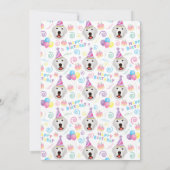 Great Pyrenees Birthday Invitation White Kaart (Achterkant)
