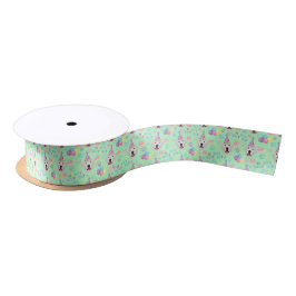 Great Pyrenees Birthday Satin Ribbon in Green Satijnen Lint