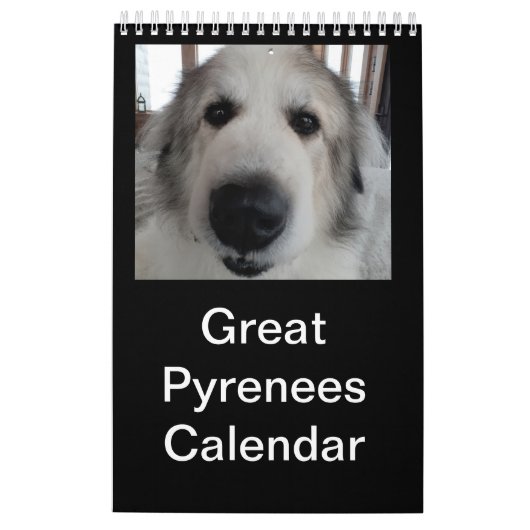 Great Pyrenees Calendar Kalender (Achterkant)