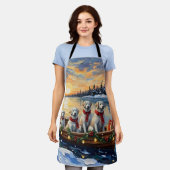 Great Pyrenees Christmas Boat Holiday Schort (Gedragen)