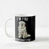 Great Pyrenees Christmas I'm Fine Everything Is Fi Koffiemok (Links)