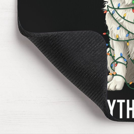 Great Pyrenees Christmas I'm Fine Everything Is Fi Muismat (Hoek)