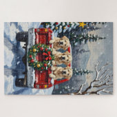 Great Pyrenees Christmas Red Truck Holiday Legpuzzel (Horizontaal)