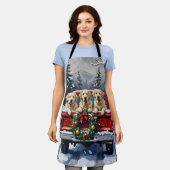 Great Pyrenees Christmas Red Truck Holiday Schort (Gedragen)