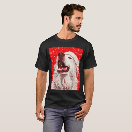 Great Pyrenees Christmas  T-shirt (Voorkant volledig)