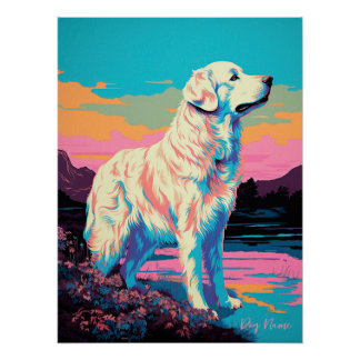 Great Pyrenees Dog 002 - Bruno Pokopen Perfect Poster