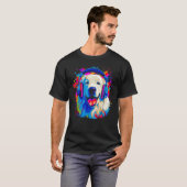 Great Pyrenees Dog DJ Music T-shirt (Voorkant volledig)