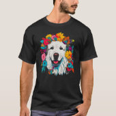 Great Pyrenees Dog Flower Peace T-shirt (Voorkant)