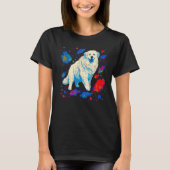 Great Pyrenees  Dog in Space T-shirt (Voorkant)