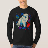 Great Pyrenees  Dog in Space T-shirt (Voorkant)