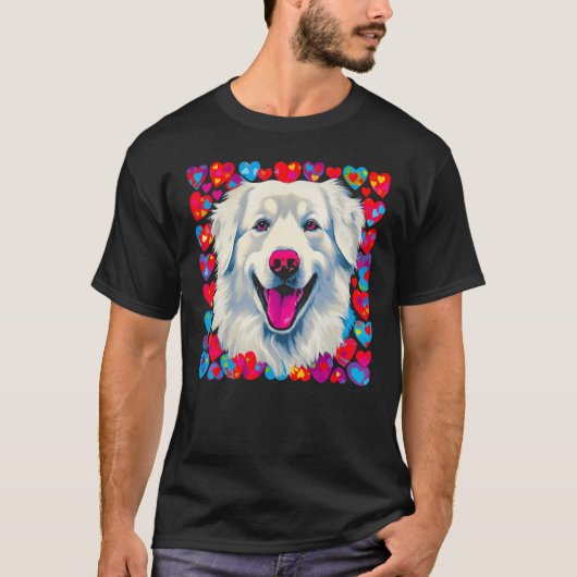 Great Pyrenees Dog Love T-shirt (Voorkant)